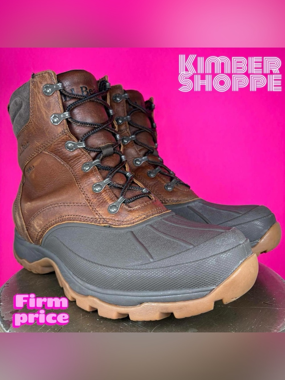 L.L. Bean Storm Chaser 5 Waterproof Brown Leather Lace-Up Boot US 11 UK 10.5